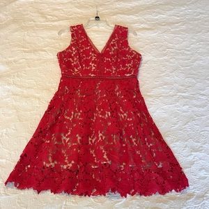 Red lace dress size medium.